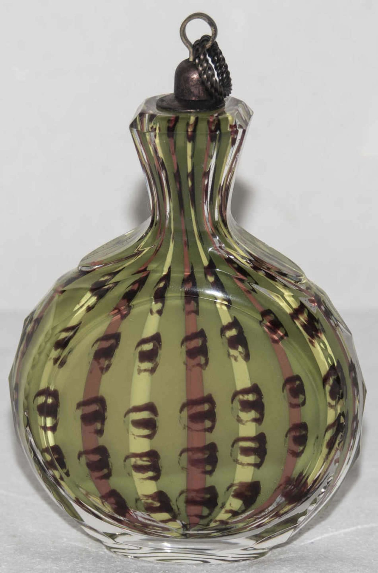 Snuff - Bottle, bayerischer Wald, mit Kupferverschluss. Höhe: ca. 12 cm. Snuff bottle, Bavarian