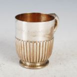 A Victorian silver christening mug, London, 1889, makers mark of WBJ for Walter & John Barnard, of