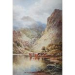 AR Henry Deacon Hillier (1858-1950) Glen Rosa. Isle of Arran watercolour, signed lower right 54.