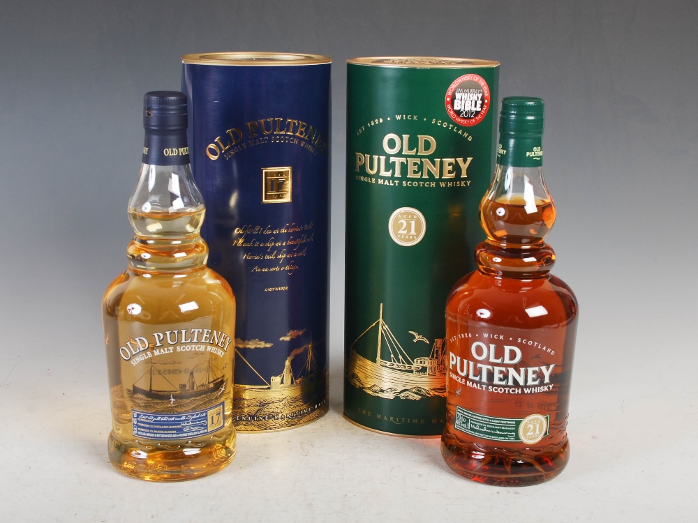 Two boxed bottles of Old Pulteney, Single Malt Scotch Whisky, comprising; a 17 year old, 70cl.,