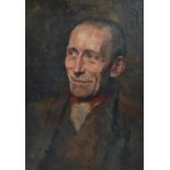 20th century St. Ives School Portrait of man oil on canvas 49.5cm x 35.5cm