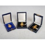 Three various Scottish Football Association 9ct gold and enamel medals, comprising; Winners Scottish