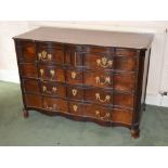 A 19th century French oak and gilt metal mounted Transitional Style commode, the rectangular top