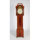 A George III mahogany and boxwood lined longcase clock, S. RITCHIE, FORFAR, the enamelled dial