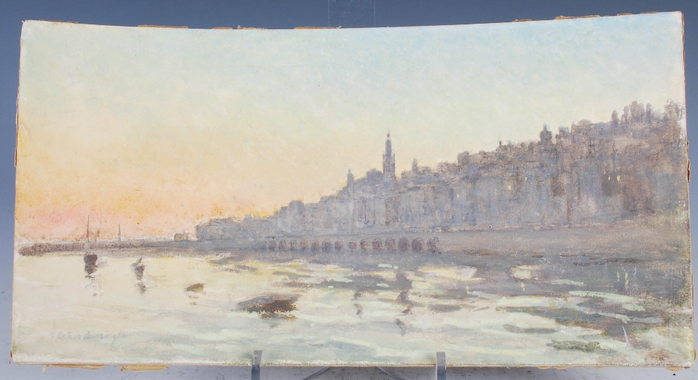 Arthur Alfred Burrington (1856-1924) Le Soir, Menton watercolour, signed lower left and inscribed - Image 2 of 9