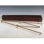 A George III mahogany cased brass pantograph, ADAMS, LONDON, with ivory wheels, in fitted case