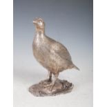 A modern filled silver model of a Grouse, Sheffield, makers mark of CS, 22cm high.