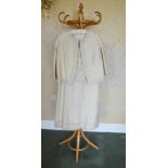 Vintage Fashion, Hartnell, a ladies evening jacket and dress, with hand stitched details, bearing