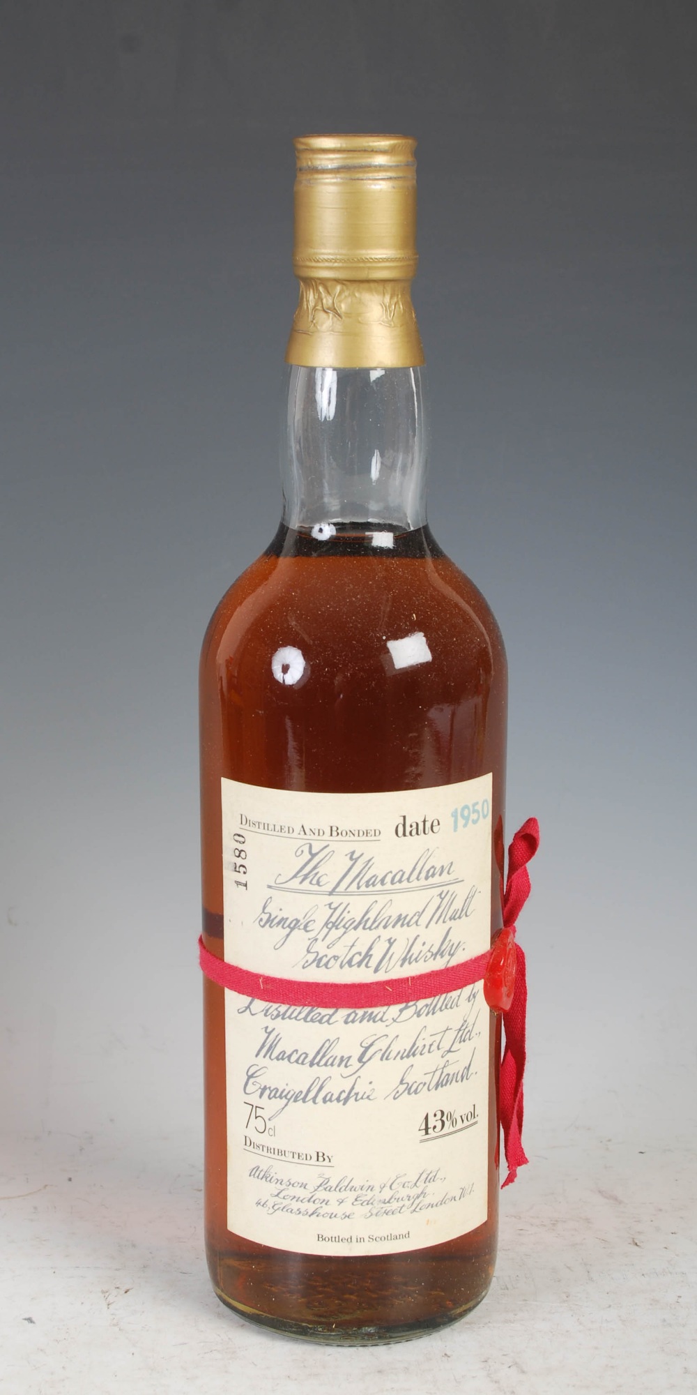 A boxed bottle of The Macallan Single Highland Malt Scotch Whisky 1950, Distilled and Bonded 1950, - Image 2 of 7