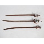 A 19th century Indian Tulwar sword, 91cm long, together with two other late 19th century Indian
