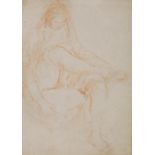 AR Attributed to Augustus John (1878-1961) Study of a girl red chalk on paper inscribed on Langton