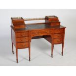 An Edwardian satinwood, marquetry and gilt metal mounted desk stamped Maple & Co. Ld., the