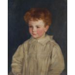 Dora Noyes (19th century British School) Half length portrait of a boy oil on canvas, signed and