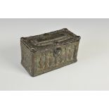 An Antique Charter Chest which originally belonged to Mary Queen of Scots, papier mache with a