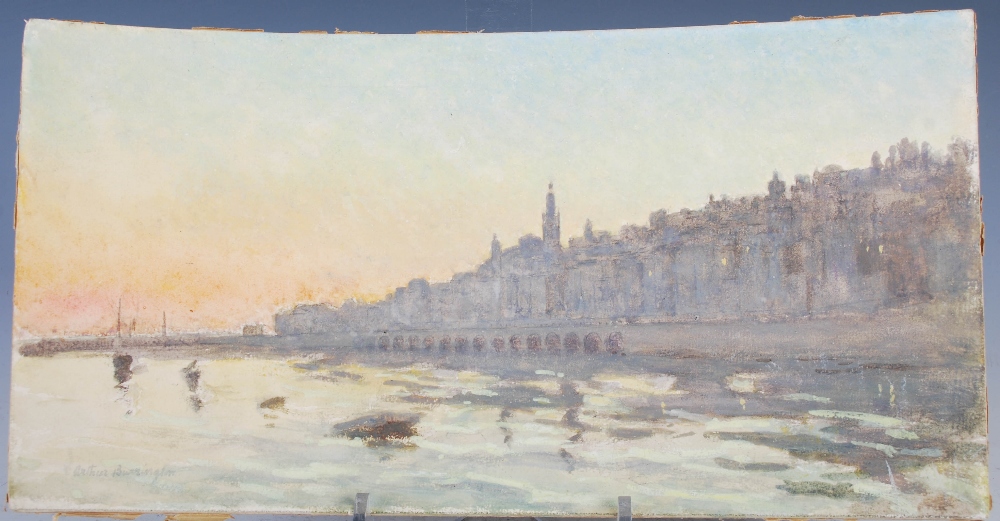 Arthur Alfred Burrington (1856-1924) Le Soir, Menton watercolour, signed lower left and inscribed