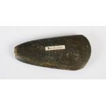 Oceanic Art- An Ancient green stone Adze, Papua New Guinea, with shaped and polished surfaces,