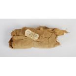 Antiquities- An Ancient Egyptian roll of mummification linen cloth, inscribed on paper label '