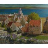 AR James Edward Phillips (fl. 1952-1972) Culross oil on board, signed and dated 1952 lower right