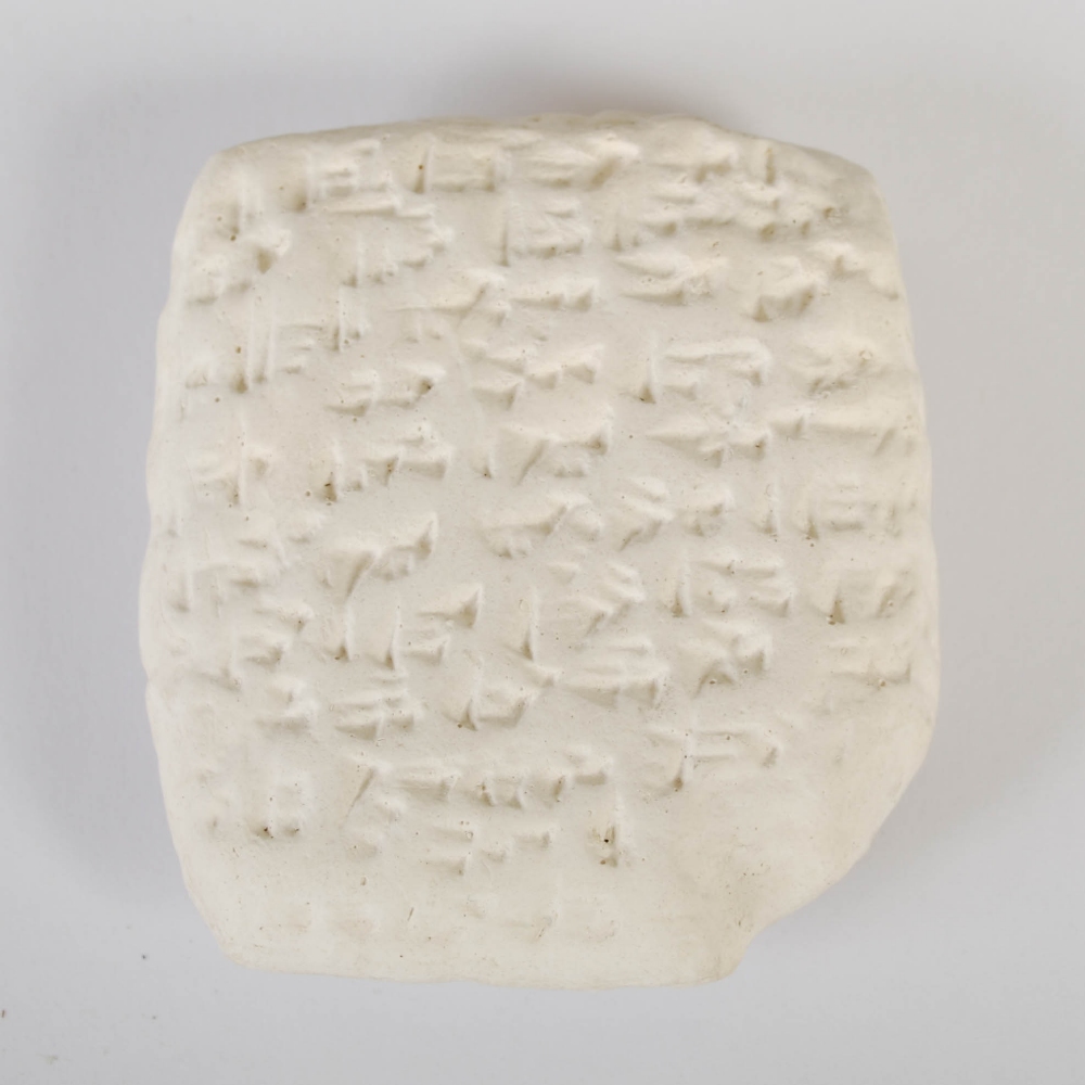 Antiquities- An Ancient Palestinian white stone tablet, Lachish, of rectangular form chip carved - Image 2 of 5