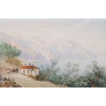 Charles William Meredith Van de Velde (1818-1898) Italian coastal scene, a view possibly near