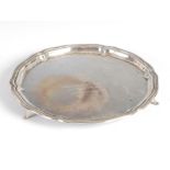 Royal Fusiliers interest - A George V silver Presentation salver, Sheffield, 1917, makers mark of W.