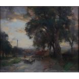 AR William Miller Frazer RSA (1864-1961) Evening at Ceres oil on canvas, signed lower right and
