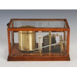 A late 19th/ early 20th century oak cased barograph ROSS & Co. NEW BOND ST. LONDON, within