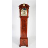 A George III mahogany, marquetry and gilt metal mounted longcase clock, James Niccoll, Cannongate,