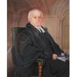 A 19th century portrait miniature of a Clergyman, painted on rectangular ivory panel, within gilt