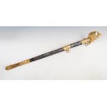 An early 19th century Naval Officer's sword and scabbard, PROSSER maker to The King and Royal