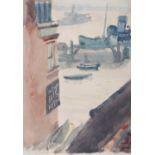 AR Claude Rogers (1907-1979) No.44 Gravesend watercolour, signed lower left and inscribed on label