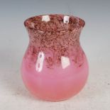 A Monart vase, shape SA, mottled purple and pink with gold coloured inclusions, 14.5cm high.