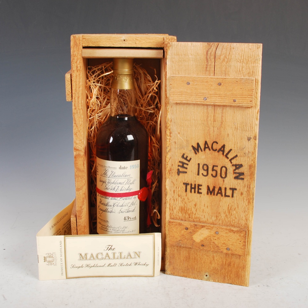 A boxed bottle of The Macallan Single Highland Malt Scotch Whisky 1950, Distilled and Bonded 1950, - Image 7 of 7