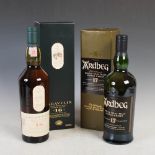 Two boxed bottles of Islay Single Malt Scotch Whisky, comprising; Ardbeg, The Ultimate Single