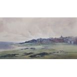 AR William Simpson Clowe (20th century) St. Andrews and The Old Course watercolour, signed lower