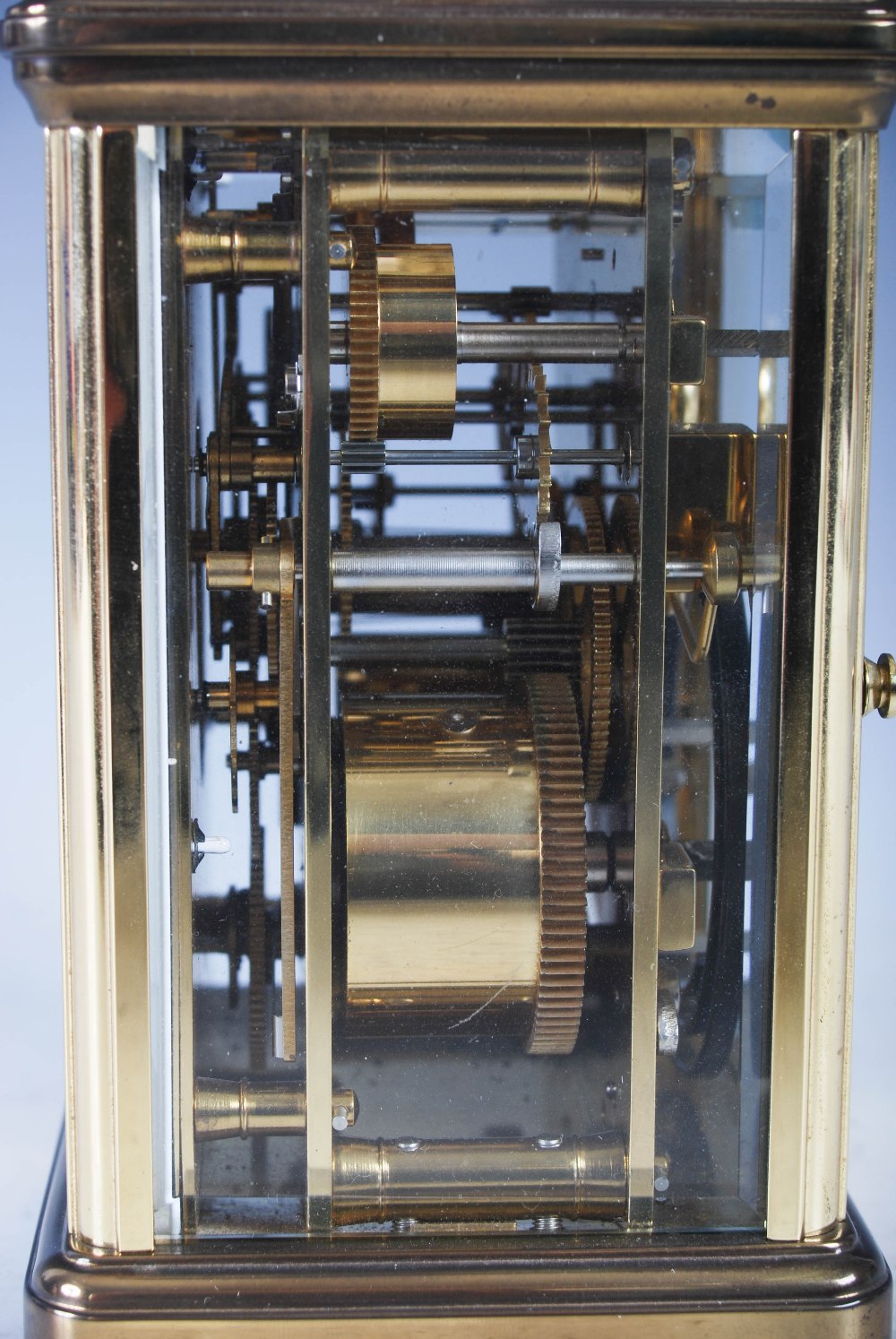 A 20th century brass cased repeater carriage clock with alarm, L' Epee, Sainte- Suzanne, France, the - Image 8 of 11