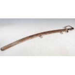 A 1796 Trooper's sabre and scabbard, overall 98.5cm long.
