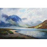 AR George Melvin Rennie (1874-1953) Loch Callater, Near Braemar oil on canvas, signed and