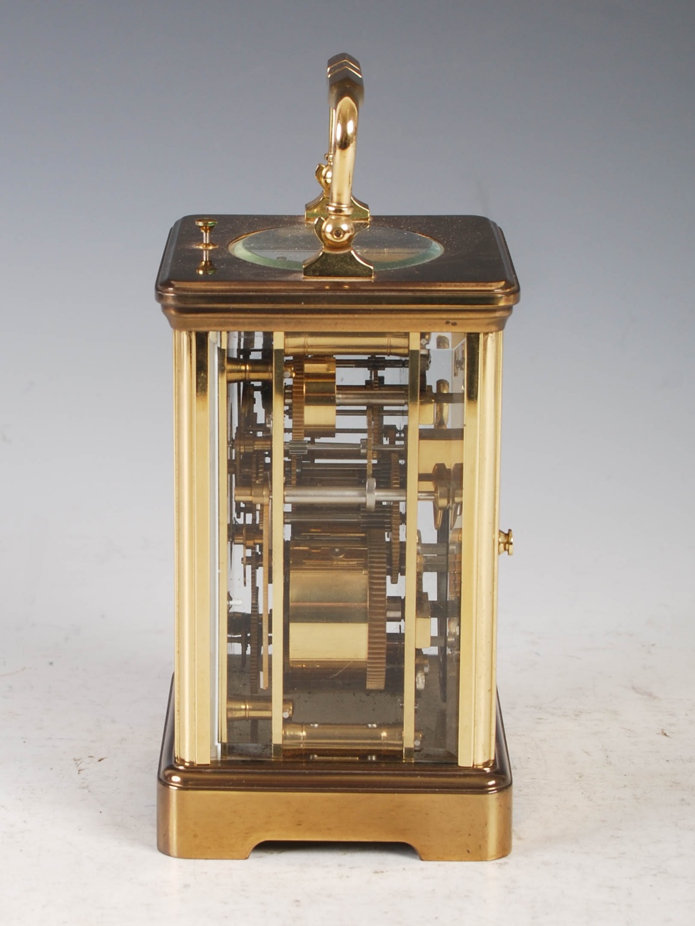 A 20th century brass cased repeater carriage clock with alarm, L' Epee, Sainte- Suzanne, France, the - Image 2 of 11