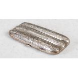 An Edwardian silver triple cigar holder case, Birmingham, 1903, makers mark of RM over EH, with