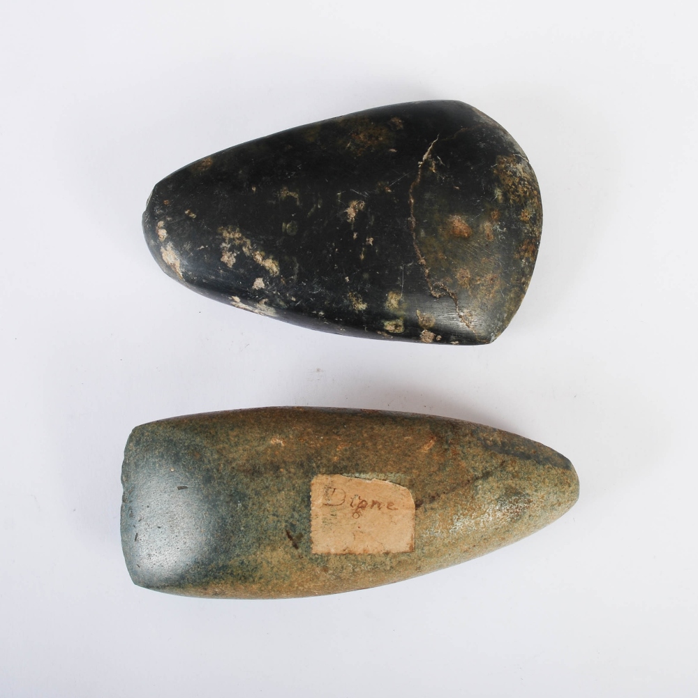 Antiquities- A collection of eight Southern French green stone hand tools/ adzes, 19th century and - Image 11 of 12