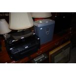 HUMAX DIGITAL BOX, PAPER SHREDDER, PIXMA PRINTER/SCANNER AND A PANASONIC FLAT SCREEN TV