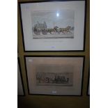 SET OF SIX COLOURED COACHING PRINTS AFTER M.A. HAYES - WITH COLOURED DETAILS
