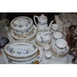 LARGE COLLECTION OF ROYAL WORCESTER JUNE GARLAND PATTERNED TEA AND DINNERWARES