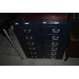 PAIR OF SIX DRAWER FILING CABINETS