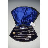 CASED BIRMINGHAM SILVER MANICURE SET