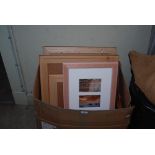 BOX - ASSORTED FRAMED PRINTS, WATERCOLOUR BY DAVID HAYWOOD - INCHCOLM, FIFE, OIL ON BOARD - LAKE