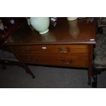 EDWARDIAN MAHOGANY TWO DRAWER CHEST, TOGETHER WITH AN EARLY 20TH CENTURY MAHOGANY FRAMED DRESSING