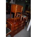 SMALL COLLECTION OF ASSORTED FURNITURE INCLUDING REPRODUCTION MAHOGANY THREE DRAWER CHEST,