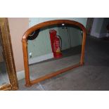 VICTORIAN STYLE PINE OVERMANTEL MIRROR